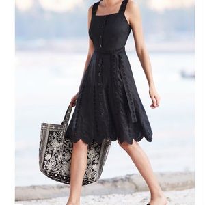 New Johnny Was black eyelid dress size small